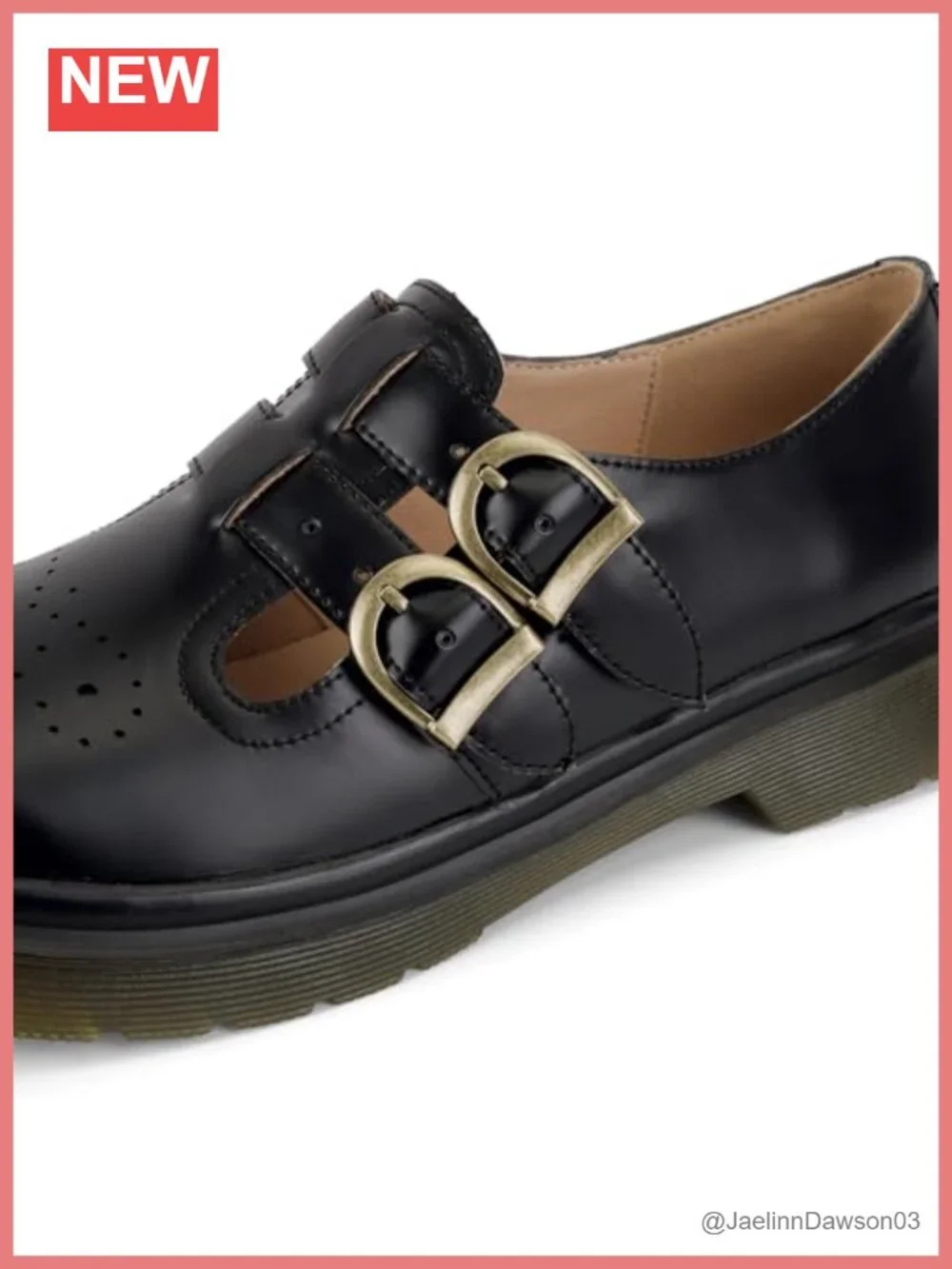 Chunky Platform Mary Janes T-Strap Loafers Faux Leather Round Toe